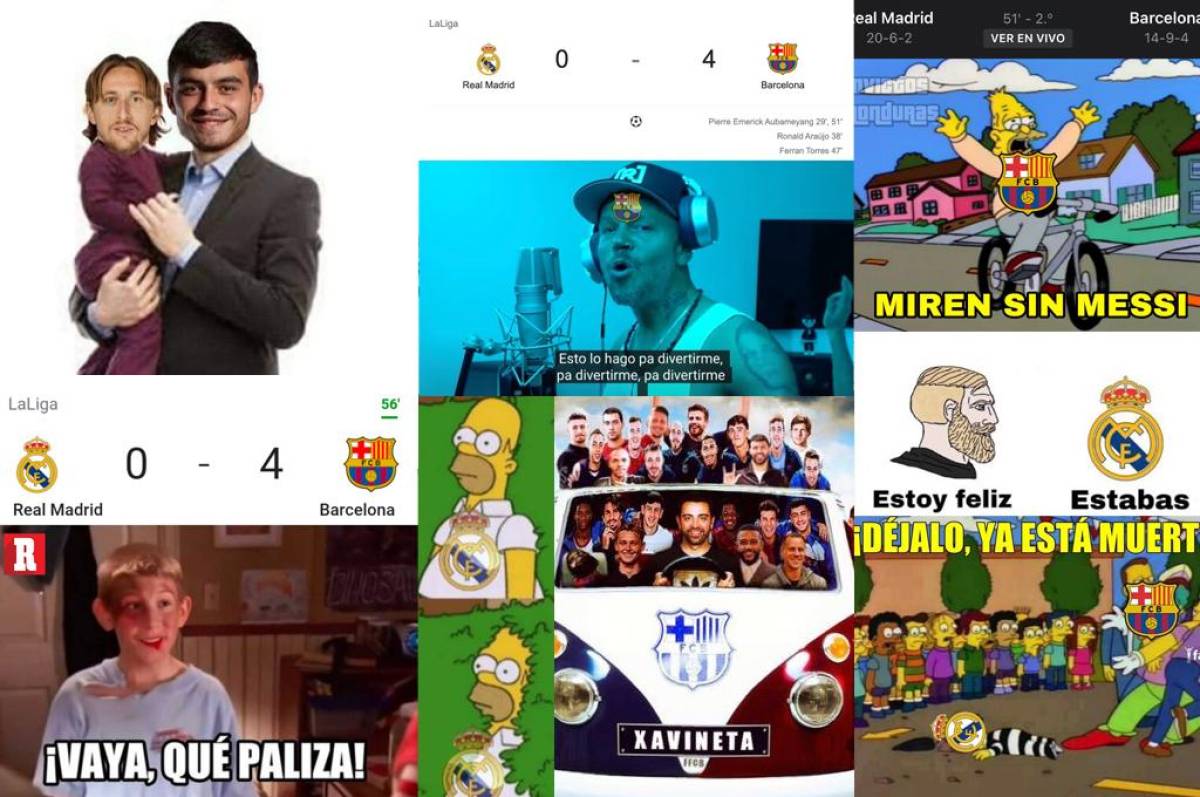 ¡El Barcelona de Xavi recetó paliza en el Clásico y los memes destrozaron al Real Madrid!