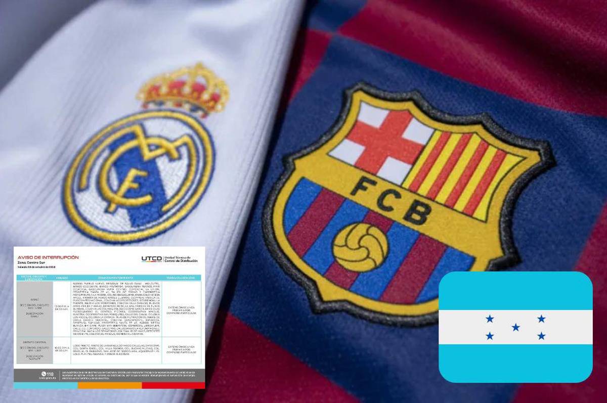 Barcelona- Real Madrid: ¿Habrá luz en tu colonia? estas son las zonas que no tendrán energía el sábado 28 de octubre en Honduras