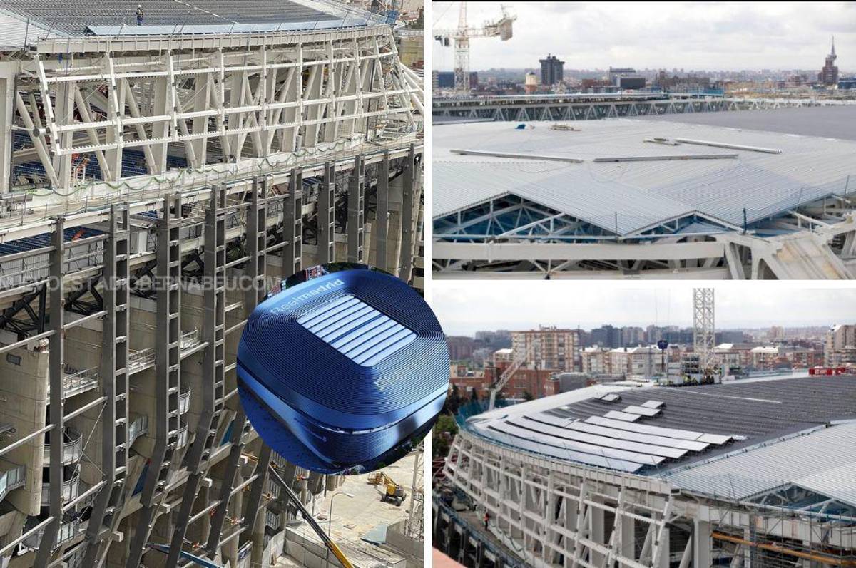 ¡Impresionante! Las nuevas imágenes de las obras del Santiago Bernabéu; el techo toma forma y cuándo estará listo el estadio