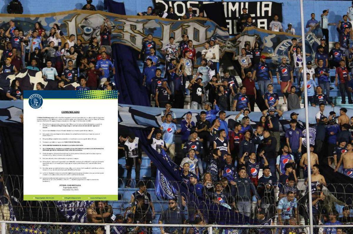 Motagua anuncia las prohibiciones para la final de ida del domingo ante Olimpia ¿Puede entrar la barra visitante?