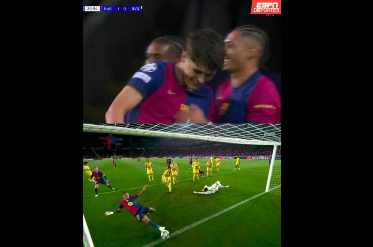 La imagen 'editada' del VAR en el gol de Raphinha y la burla de Yamal al Borussia; Dibu Martínez y su error ante PSG