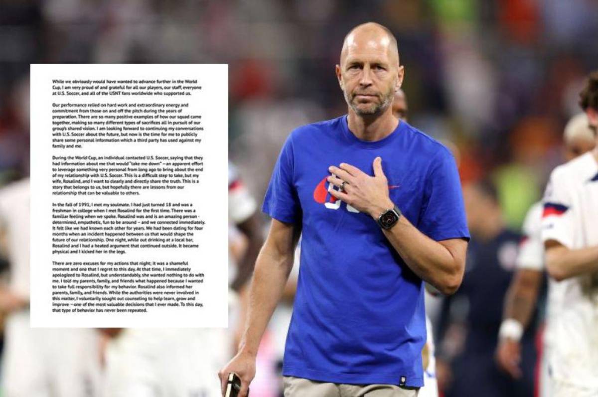 Escándalo: Gregg Berhalter confiesa abuso físico contra su esposa Rosalind  y US Soccer lanzó un comunicado