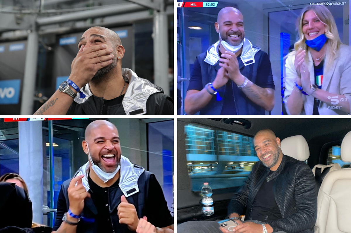 ¡Al borde de las lágrimas! Así fue el regreso de Adriano a Italia para ver el Inter vs Milan ¿Y esa chica?