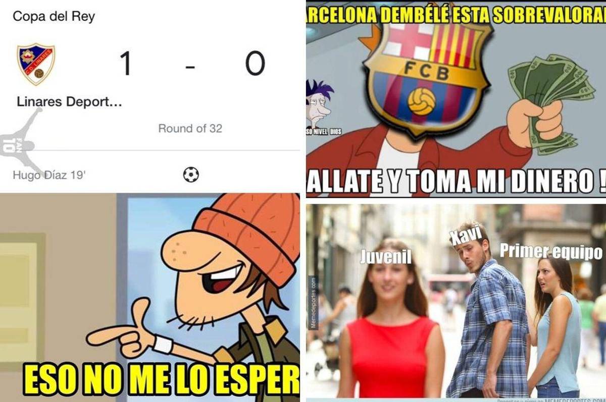 Los memes del sufrido triunfo del Barcelona ante el modesto Linares donde Dembelé es protagonista