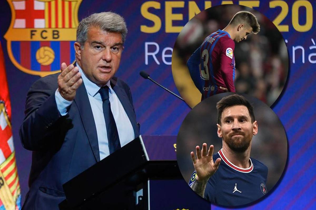 Laporta confiesa cómo se encuentra Piqué por el duro momento que atraviesa y su mensaje a Leo Messi