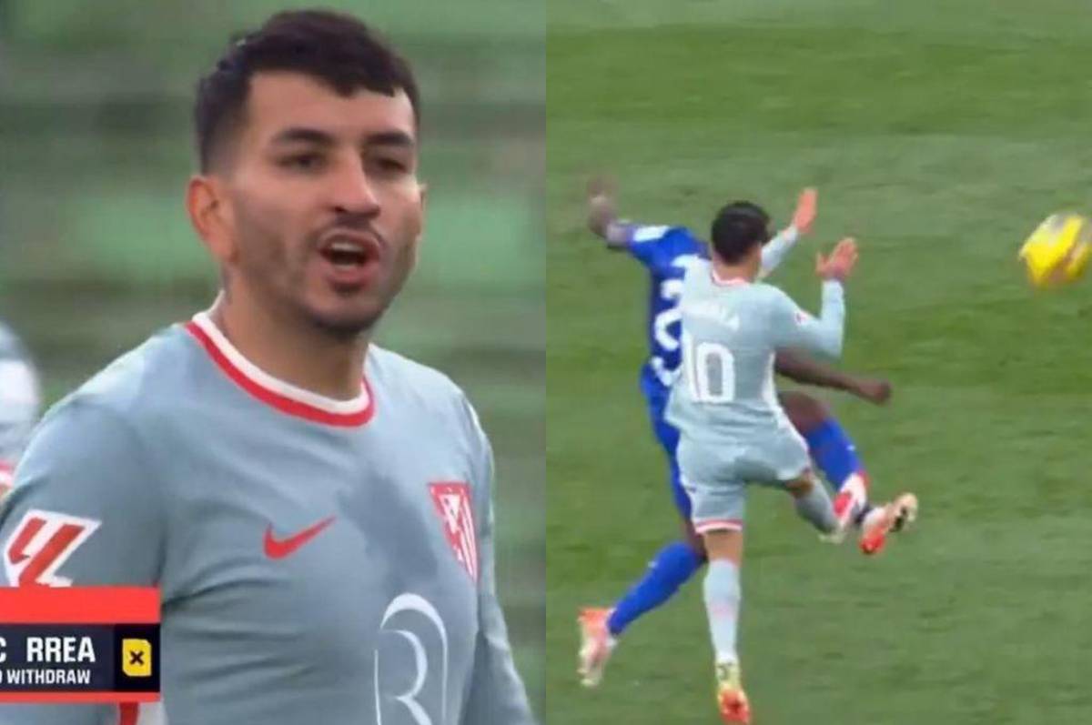 “Hijo de mil pu***, cagón. La concha de...’”: este será el castigo a Ángel Correa tras insultar al árbitro en el Atlético-Getafe