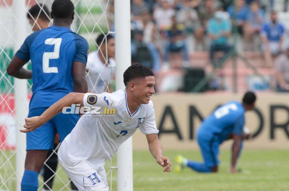 Odin Ramos hizo el 3-1 de Honduras y fue uno de los mejores en el partido ante Curazao. Foto: Mauricio Ayala