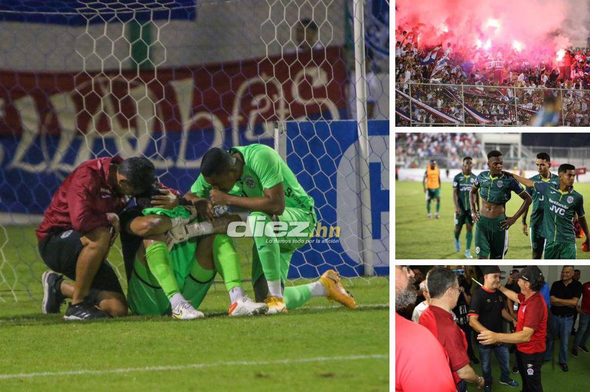 No se vio en TV: Las desgarradoras imágenes del portero panameño de Marathón y el festejo de Troglio con Rafa Villeda