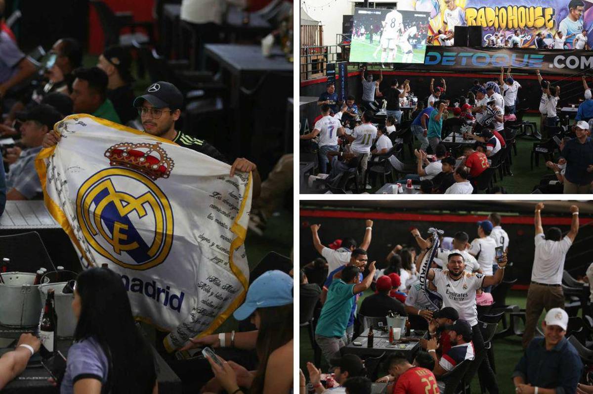 Aficionados hondureños del Real Madrid celebraron a lo grande el título en el estadio Virtual de Casa Campo