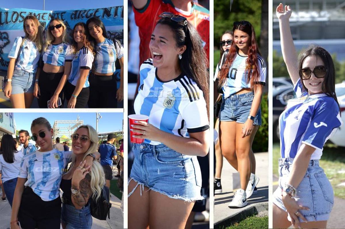 ¡Un espectáculo! La deslumbrante pasarela en el Argentina-Honduras: derroche de belleza en el Hard Rock de Miami