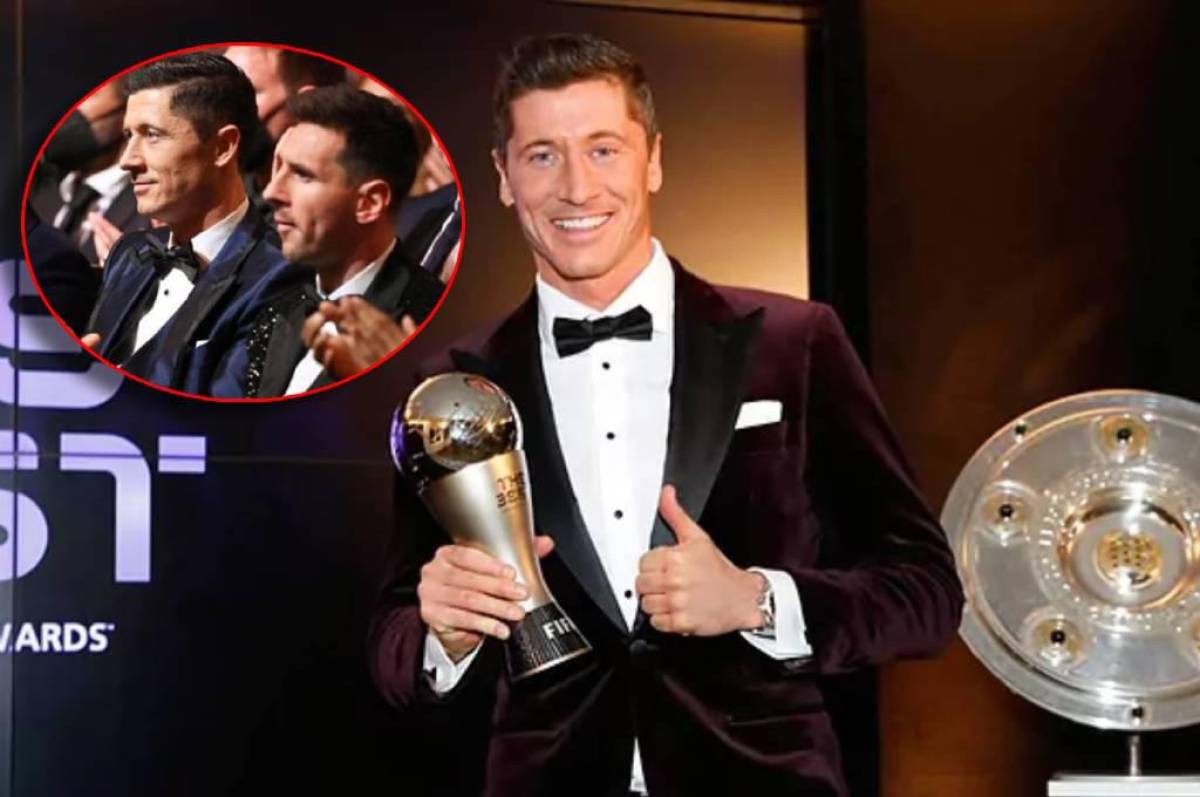 La reacción de Lewandowski tras darse cuenta que Messi no votó por él en el The Best: “Yo sí lo elegí”