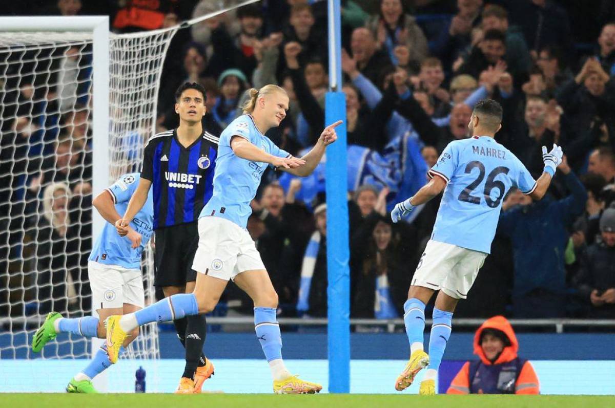 Con un doblete de Erling Haaland, Manchester City destrozó al modesto Copenhague en la Champions League