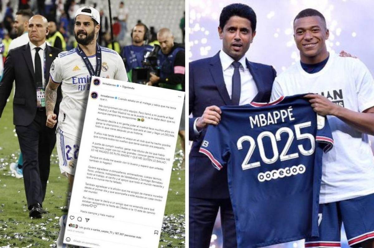 Isco se despide de manera oficial del Real Madrid y envía tremendo dardo a Mbappé: “No se le puede ni se le debe decir que no”