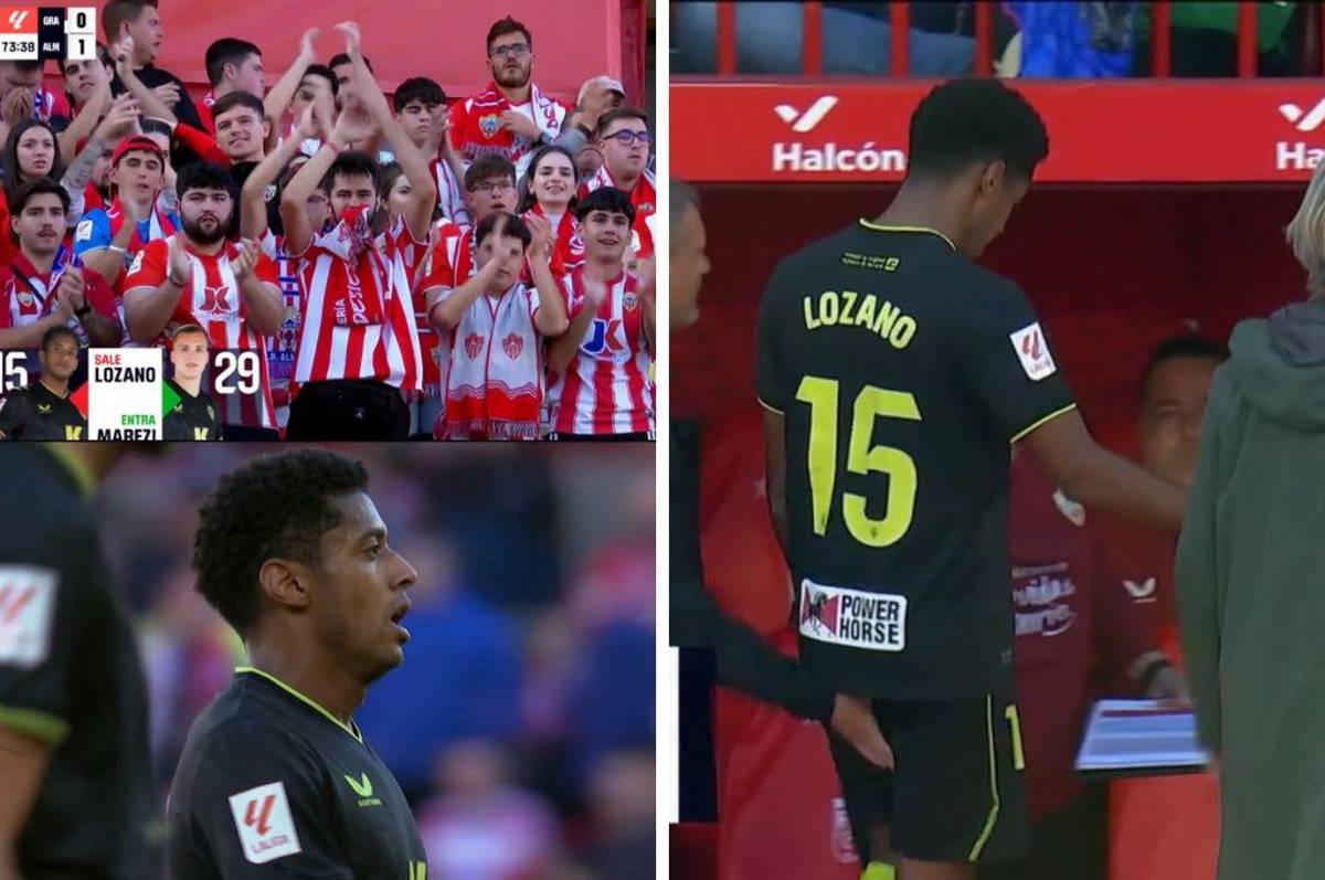 El “Choco” Lozano fue ovacionado por afición del Almería durante el duelo ante Granada por la Liga de España