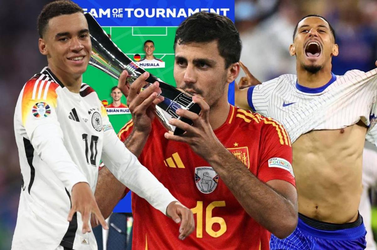 ¡Con tremenda ausencia! Así quedó el 11 ideal de la Eurocopa 2024: España invade el mejor equipo del torneo