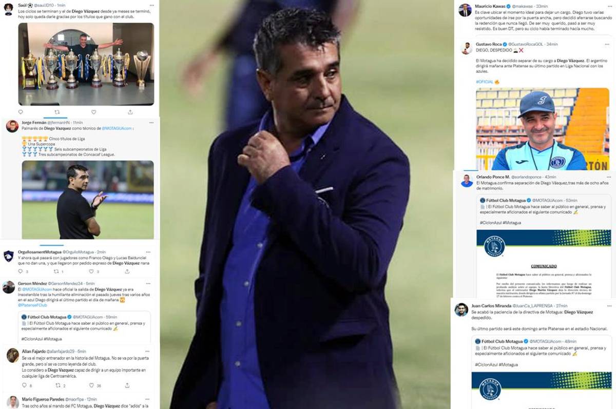 ¡Uno pide reconocimiento en el Nacional! La reacción de periodistas y aficionados tras la salida de Diego Vázquez de Motagua