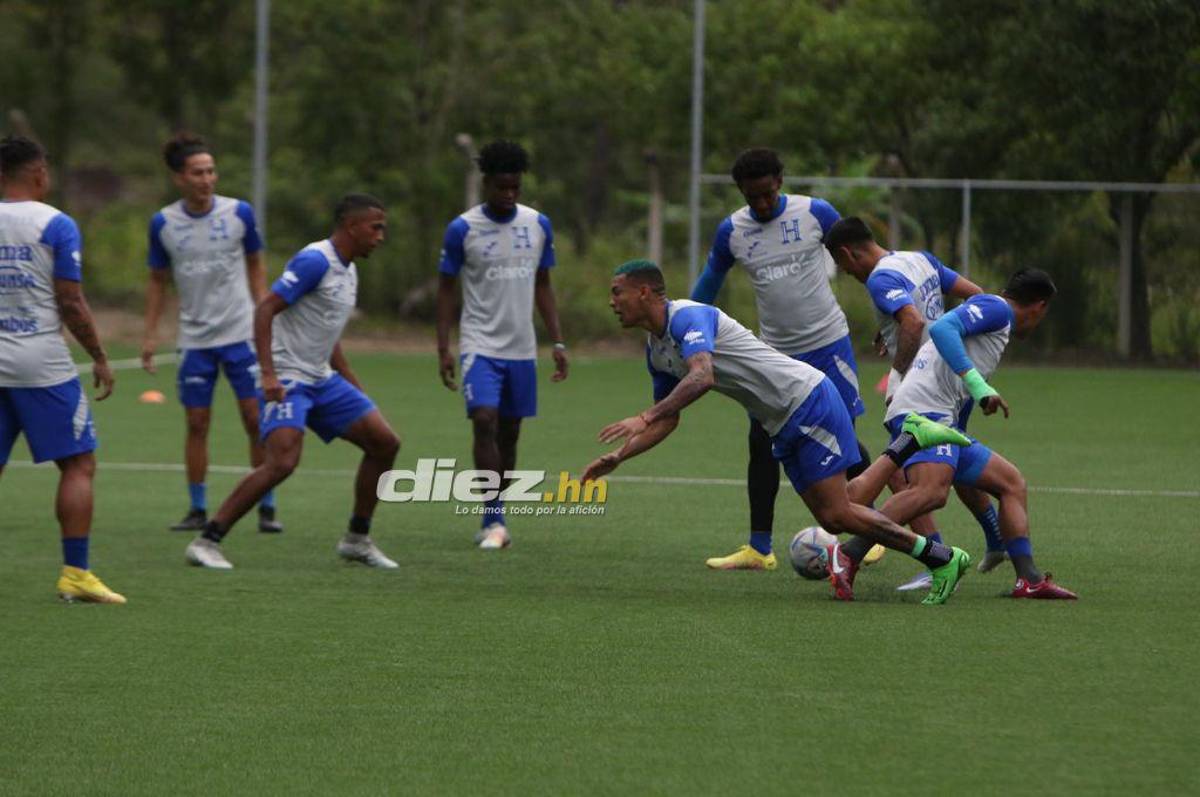 Quioto, con permiso especial, y el otro legionario que no se ha sumado; así fue el primer entrenamiento de Honduras de cara al duelo con Argentina