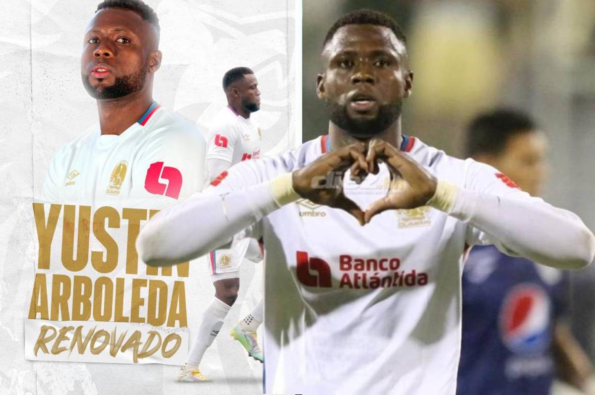 OFICIAL: Olimpia anuncia la renovación del delantero colombiano Yustin Arboleda para el 2023