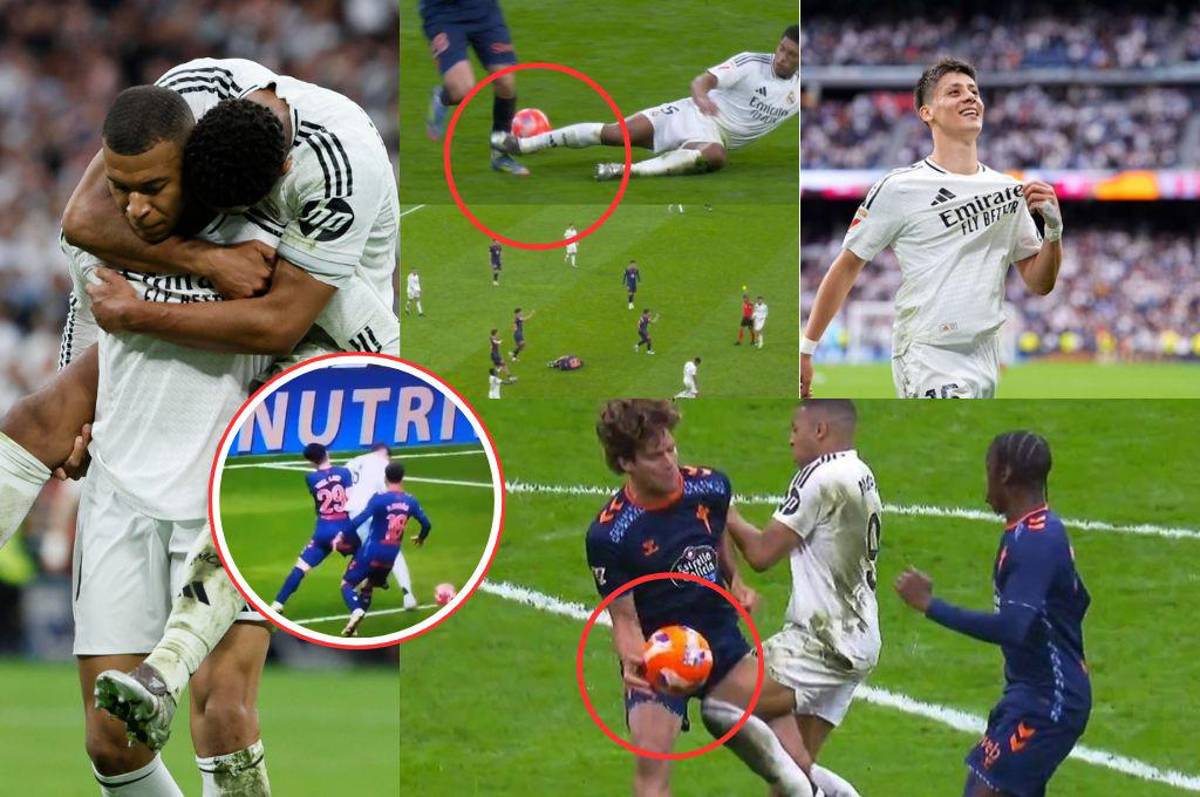 El árbitro y el VAR perdonaron al Real Madrid de una roja, los penales que no fueron sancionados y la noche mágica de Mbappé
