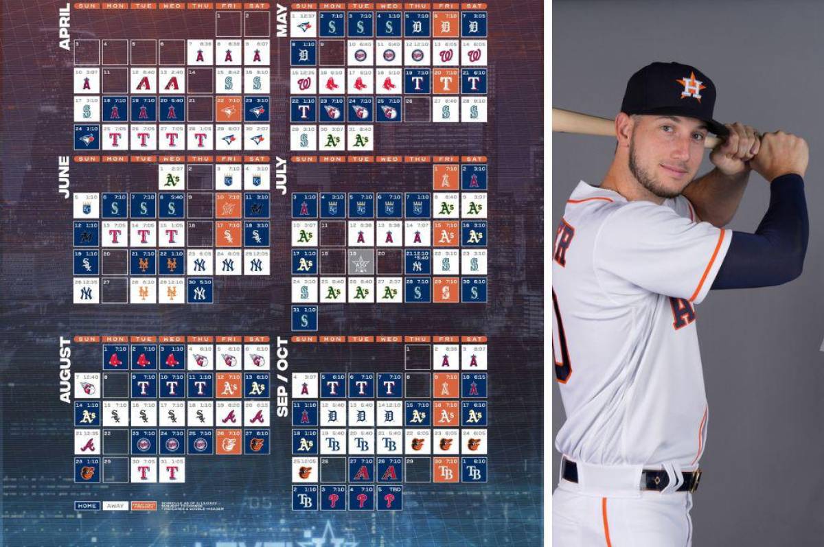 Así esta el calendario de esta temporada para los Astros de Houston.