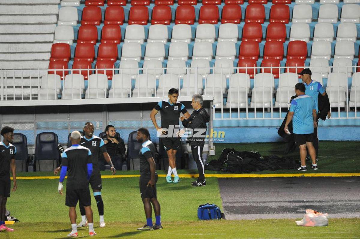La charla de Rueda con Luis Palma y David Ruiz cambia de “look”: El último entrenamiento de Honduras de cara al choque con México