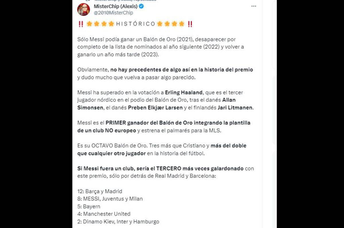 “Messi tiene más Balones de Oros que Brasil”, “leyenda”, “Infint8”: Las portadas internacionales se rinden ante el mejor del mundo