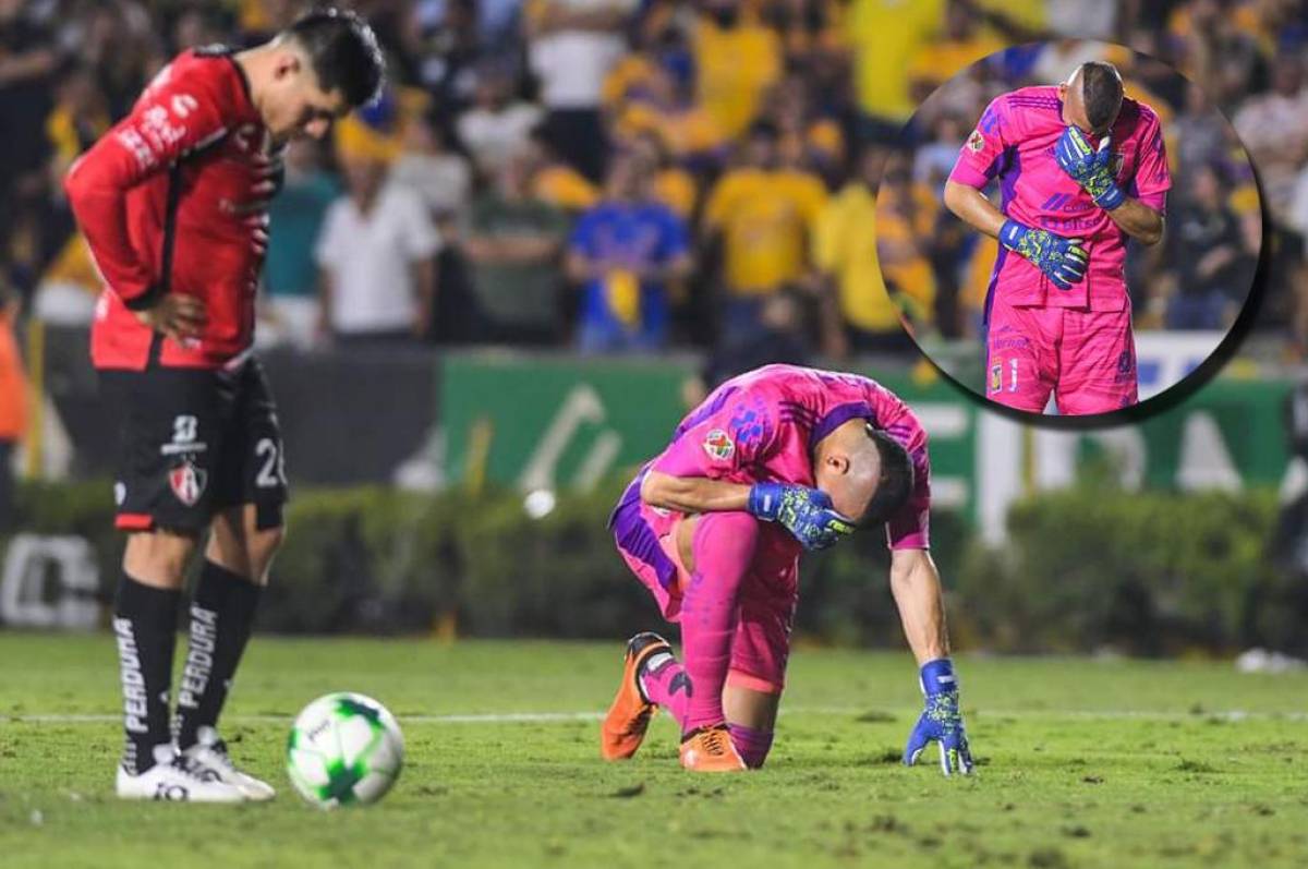 El show de Nahuel Guzmán: se pone a llorar previo al penal del Atlas y sufre polémica expulsión con Tigres