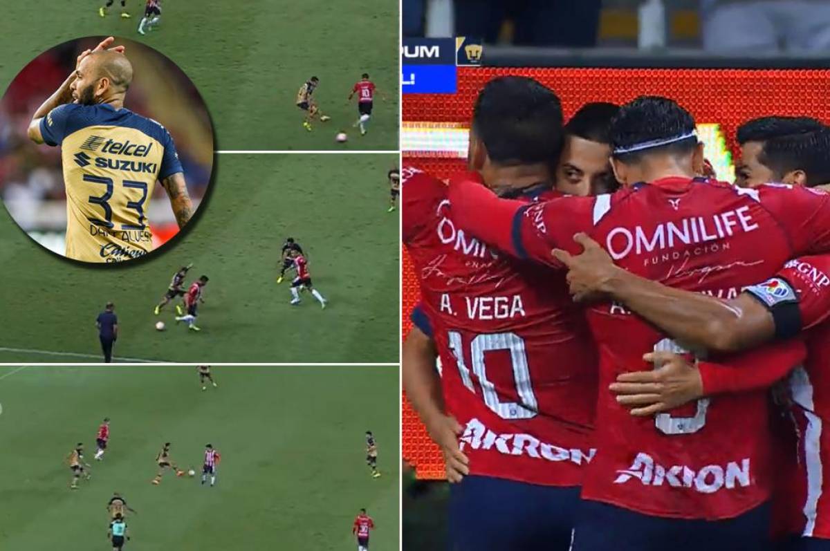 Más de 20 toques, triple taconazo y una pantalla: el golazo de las Chivas en el contundente triunfo sobre los Pumas de Dani Alves