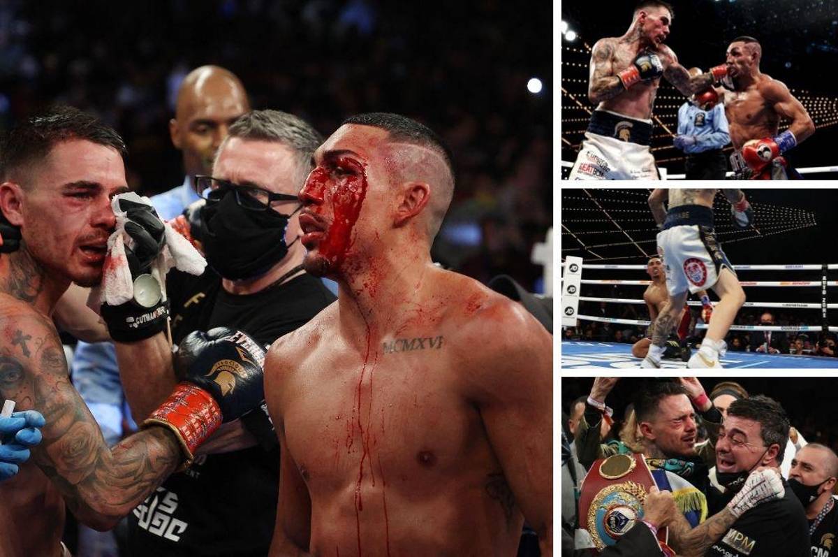 Las impactantes imágenes del rostro de Teófimo López y el derechazo que lo mandó al suelo