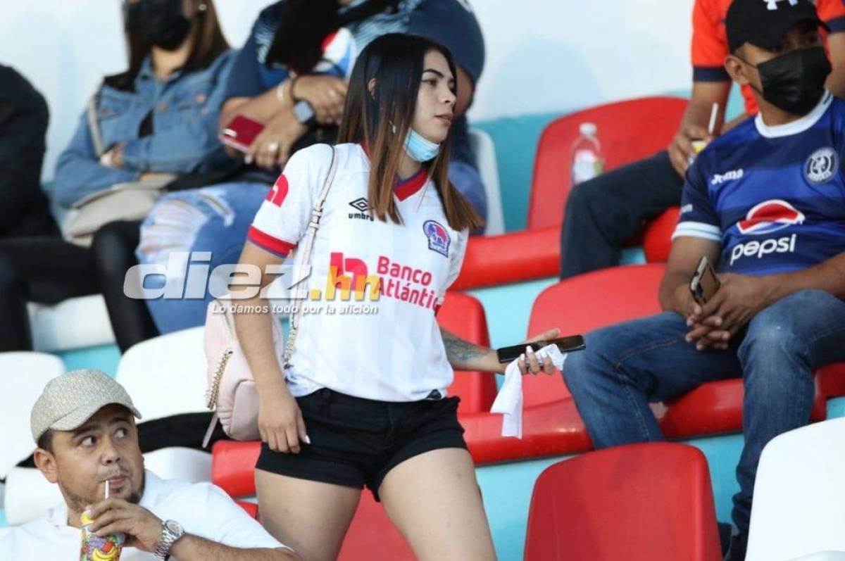 Espectaculares modelos y todo el ambiente que se vive en la semifinal de ida entre Motagua y Olimpia