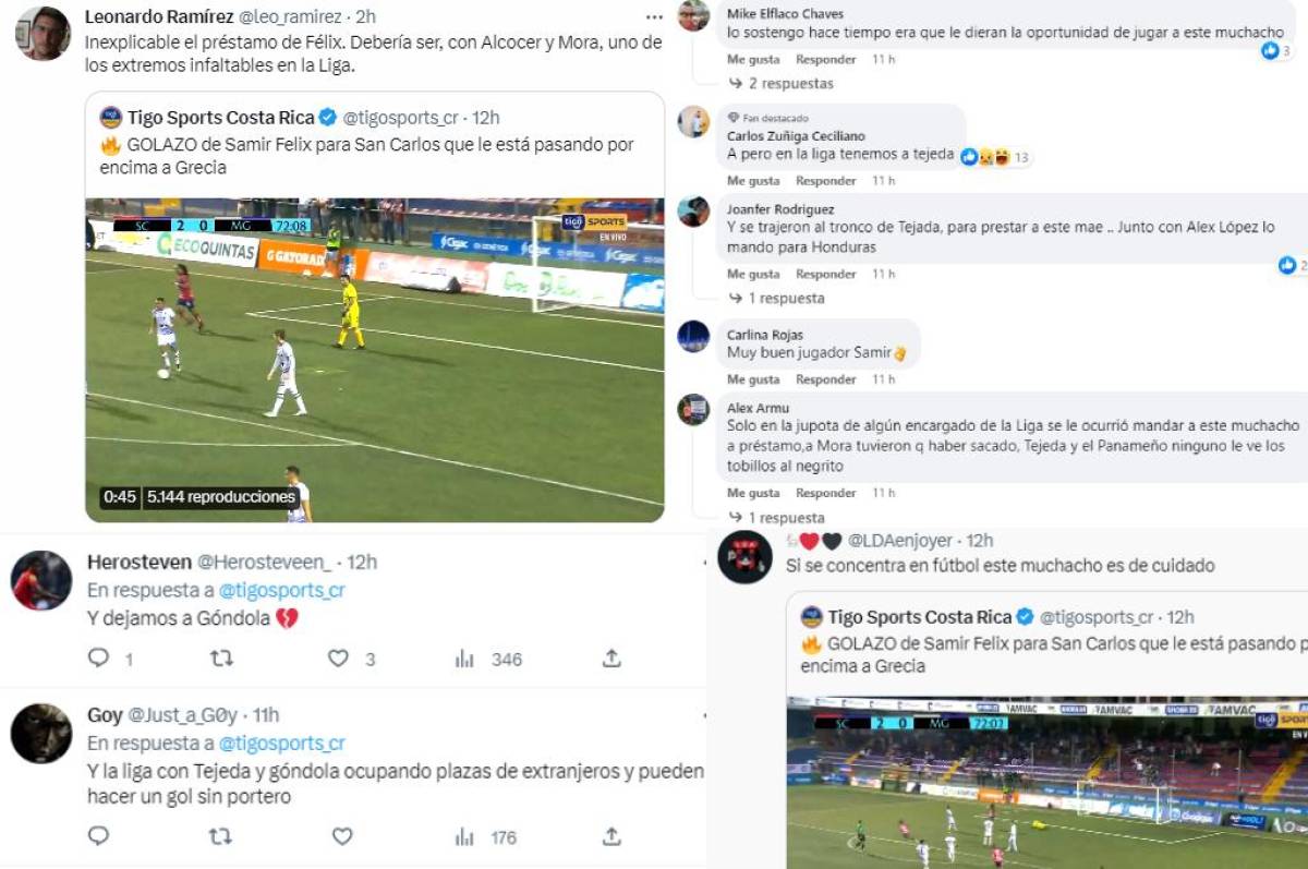 Comentarios de los aficionados del Alajuelense sobre el hondureño Bryan Félix.