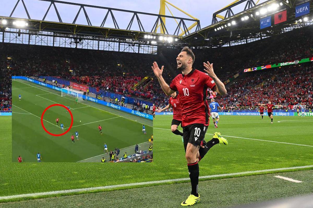 Así fue el gol de Albania a los 23 segundos del partido contra Italia; el más rápido en toda la historia de la Eurocopa