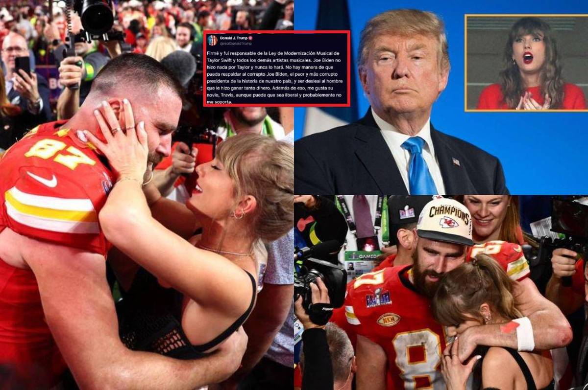 Así fue el derroche de amor entre Taylor Swift y Travis Kelce tras el Super Bowl; Donald Trump arremetió contra la cantante