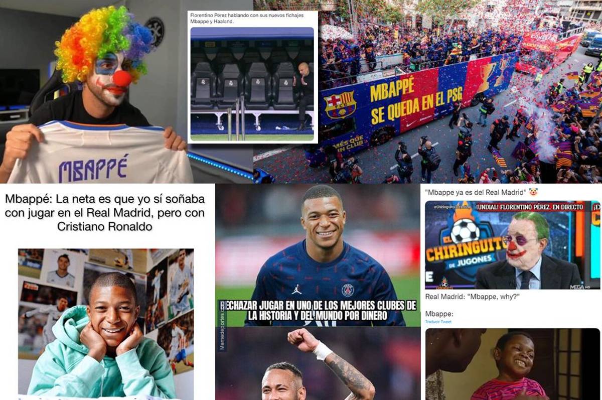 Destrozan al Real Madrid y lo celebran en Barcelona: los terribles memes que dejó la renovación de Mbappé con el PSG
