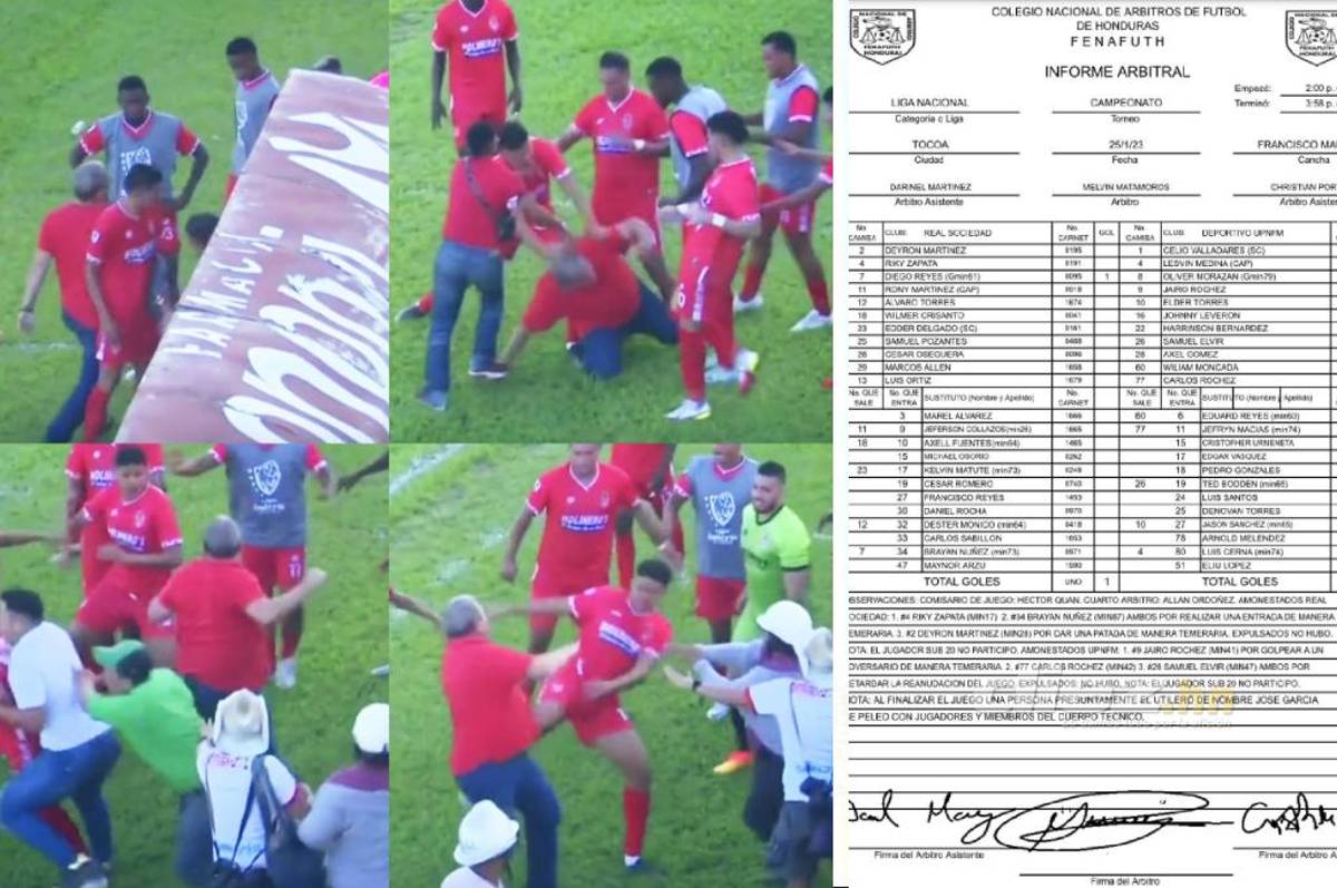 Acta arbitral del Real Sociedad-UPNFM insertó al utilero y no a Boris Elencoff, quien golpeó al técnico y peleó con jugadores