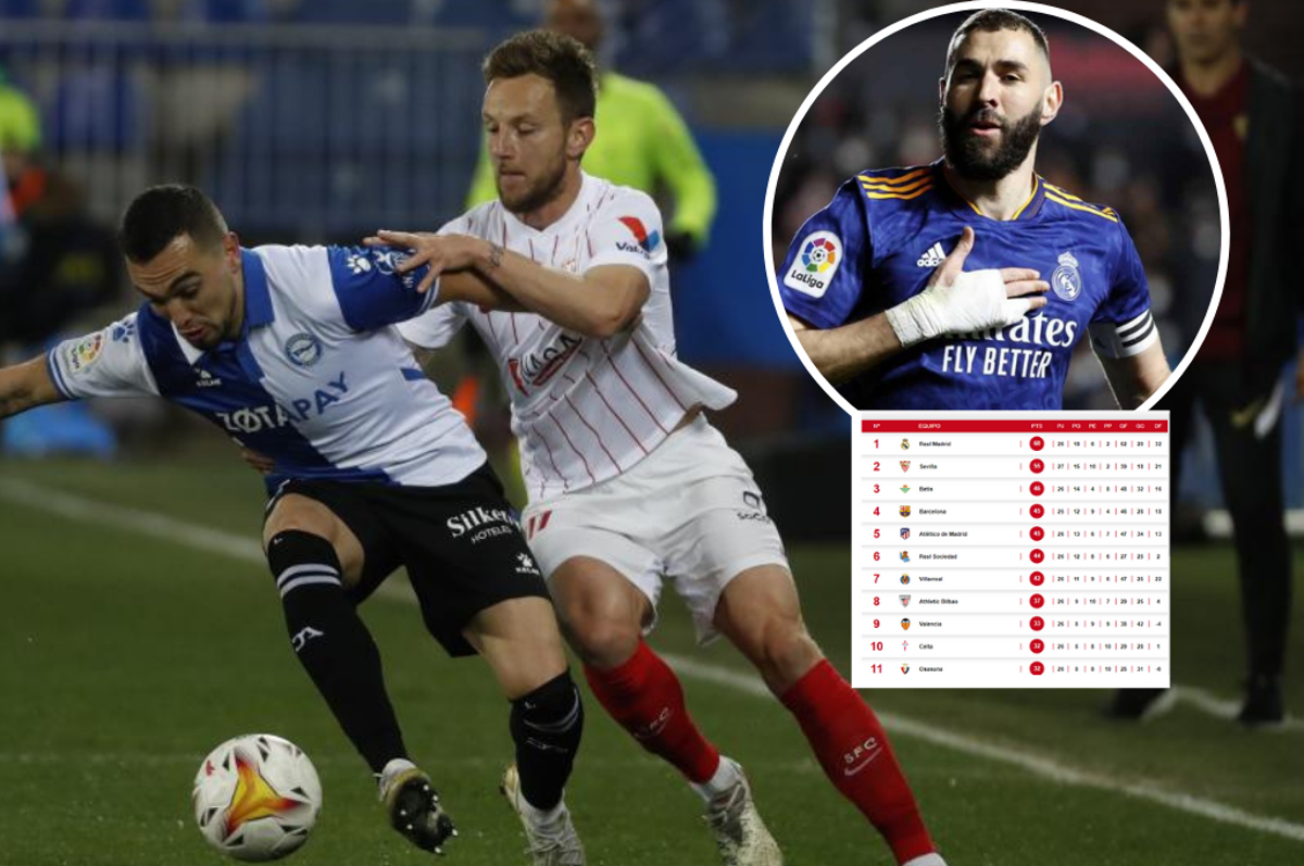 Real Madrid ante una gran oportunidad: Sevilla tropieza y así quedó la tabla de posiciones en la Liga de España