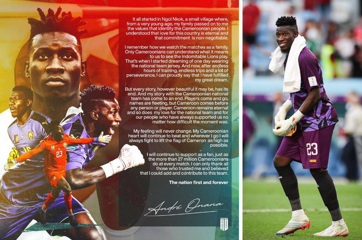 La dura decisión que tomó André Onana con la selección de Camerún luego de su escándalo en el Mundial de Qatar