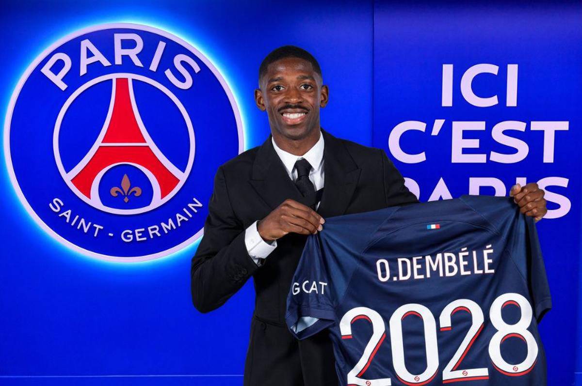 OFICIAL: PSG anuncia el fichaje de Dembélé; el mensaje que recibió de Mbappé y dardo a Barcelona y Xavi