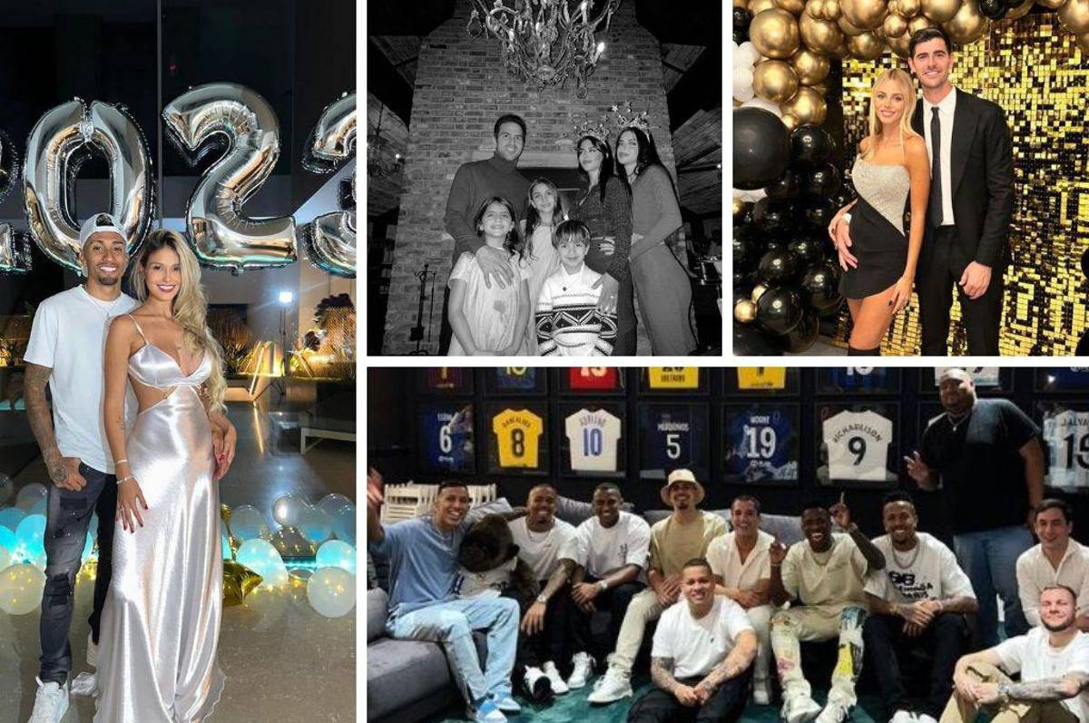 ¿Cómo recibieron los cracks el año 2023? Antonela Rocuzzo y las parejas de Courtois y Raphinha deslumbraron