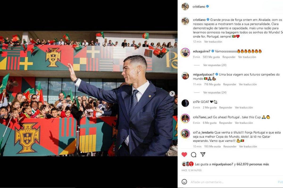 ¡Llegó el comandante! Elegante y sonriente arribó Cristiano Ronaldo a su último baile con Portugal al Mundial Qatar 2022