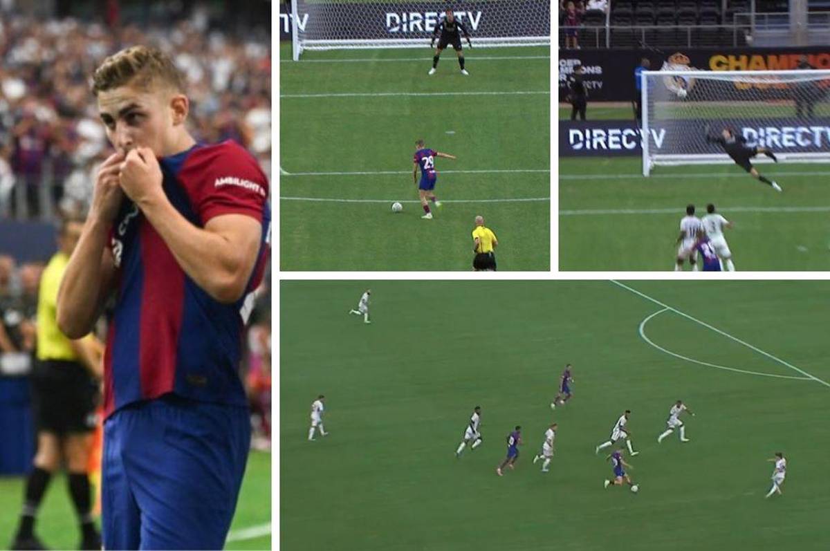 El golazo y la asistencia que se despachó Fermín López en el Barcelona-Real Madrid en el AT&amp;T Stadium (VÍDEO)