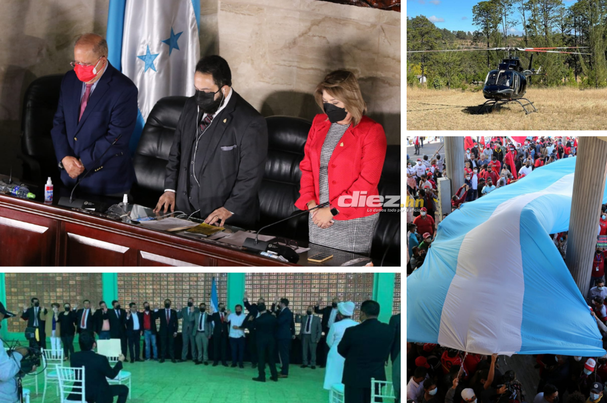 Continúa la incertidumbre: Honduras con dos presidentes en el Congreso Nacional y las imágenes de Jorge Cálix viajando en helicóptero que causan alboroto