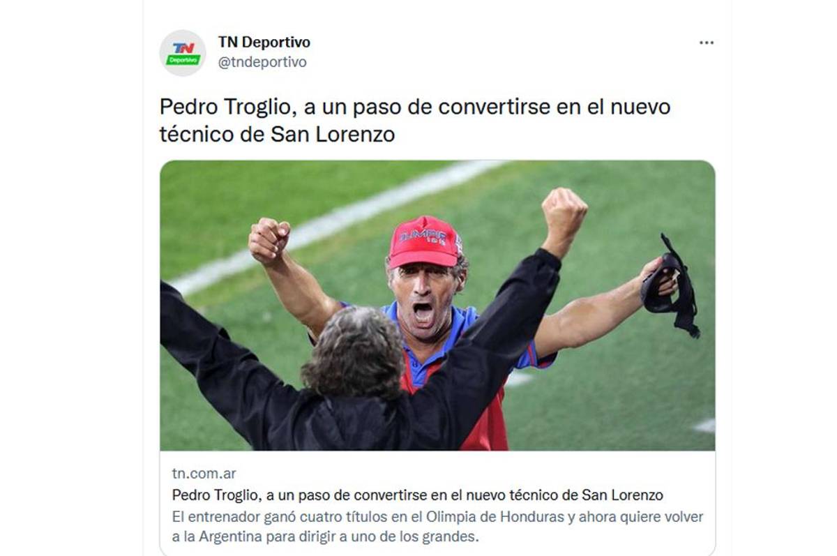 Las reacciones de medios, periodistas y afición sobre el posible fichaje de Pedro Troglio por el San Lorenzo de Argentina
