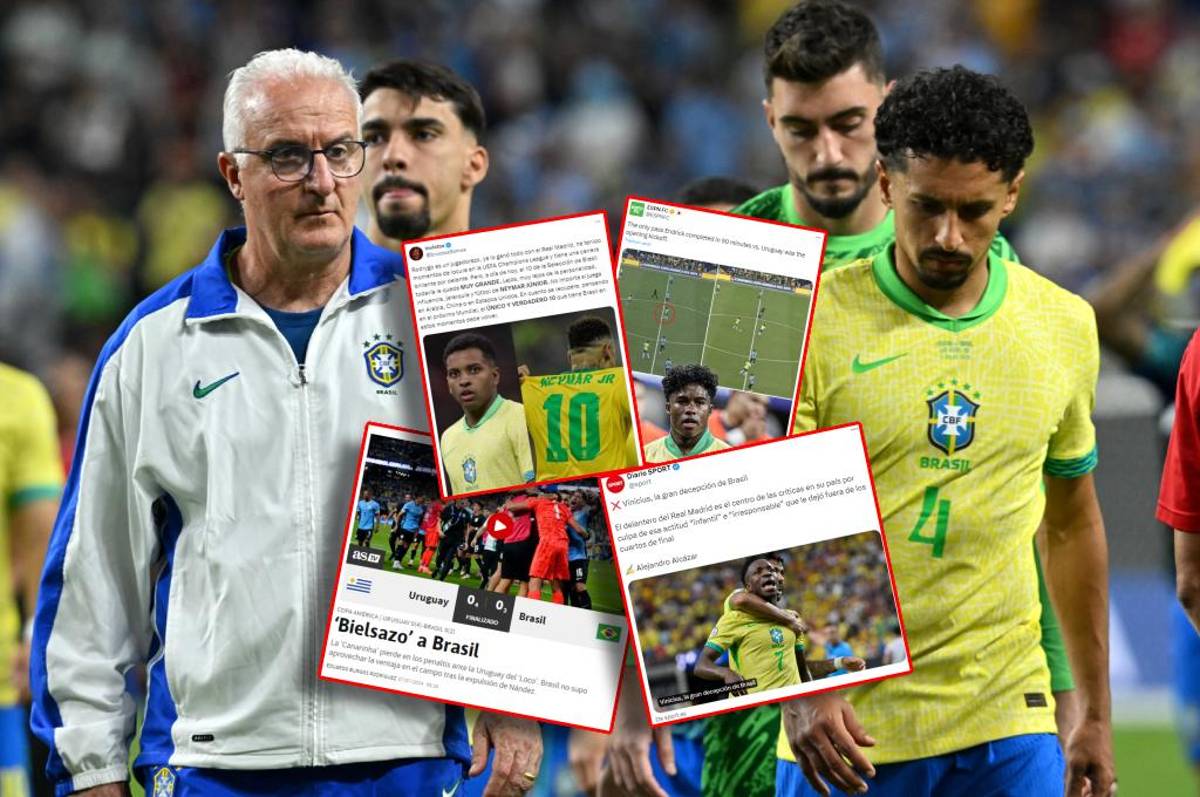 ”La peor Brasil de todos los tiempos”, “quítenle el 10 a Rodrygo”: duras críticas tras eliminación de Copa América