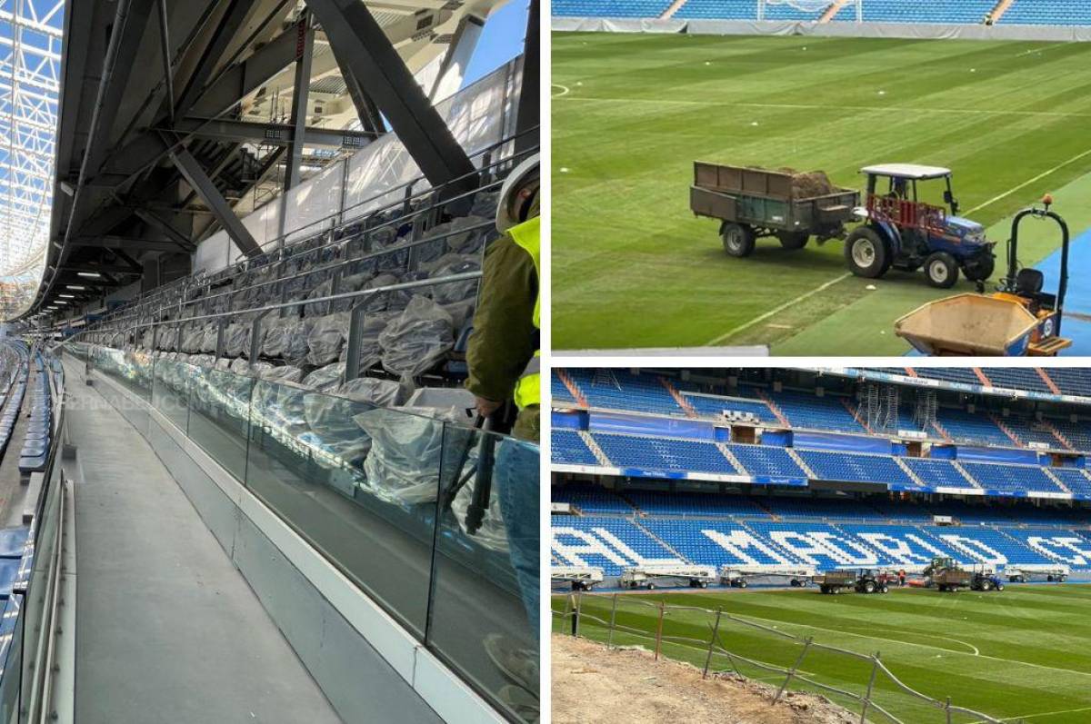 Sale a la luz cuando sería la inauguración del estadio Santiago Bernabéu: otro cambio de césped y nueva grada lateral