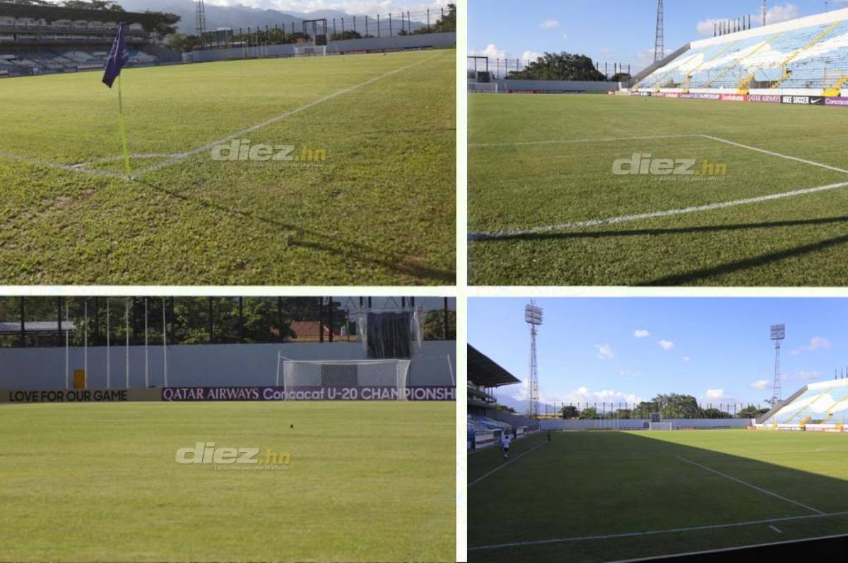 ¿Sigue dañado o en óptimas condiciones? Así luce el césped del estadio Morazán previo a los cuartos del Premundial Sub-20