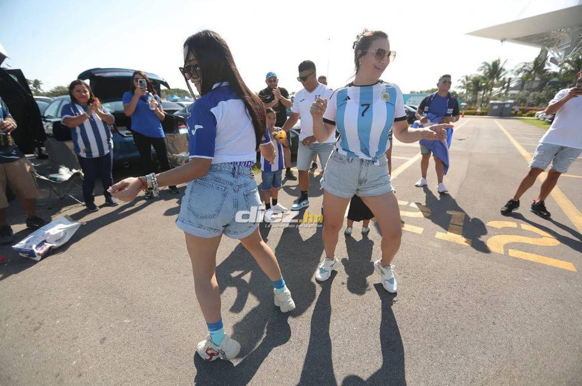 La carnita asada de los catrachos, el Lamborghini y la tremenda manta a Maradona: Ambientazo previo al Honduras vs Argentina