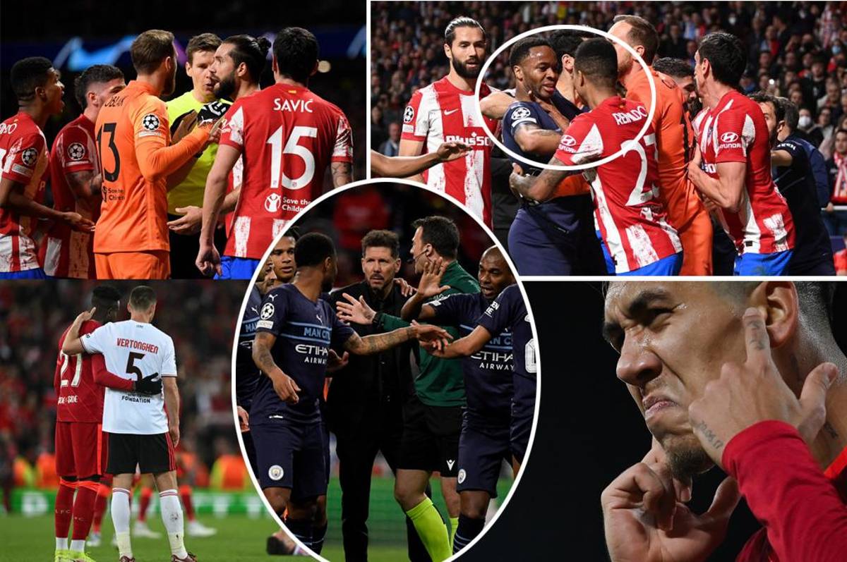 Un final de alto voltaje en el Wanda y Anfield: Cholo Simeone y sus jugadores del Atlético descontrolados en contra del árbitro