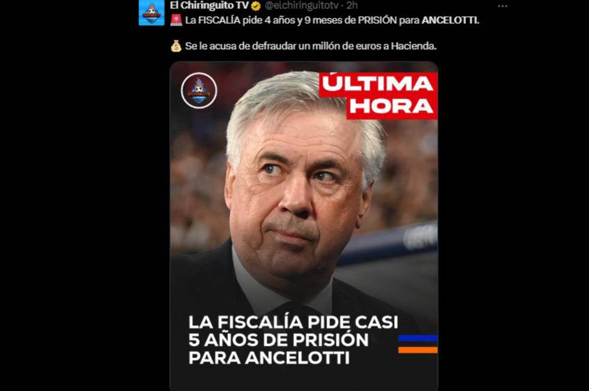 “Escándalo mundial”, “está tranquilo”: así reacciona la prensa internacional sobre el caso de Carlo Ancelotti