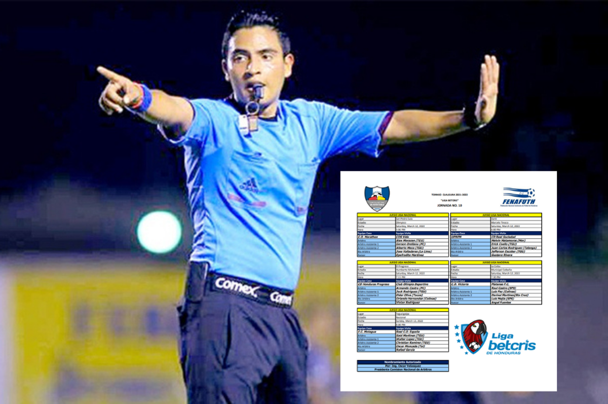 Said Martínez pitará el Motagua vs Real España: Definidas las cuartetas arbitrales para la jornada 10 del Clausura 2022